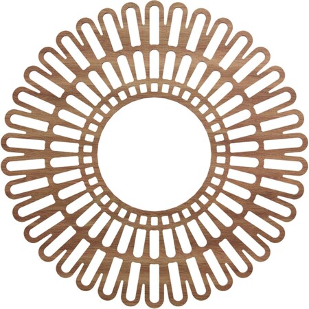Ekena Millwork Cornelius Wood Fretwork Pierced Ceiling Medallion, Walnut, 22"OD x 8 1/8"ID x 3/8"T CMWP22X0375CRWA